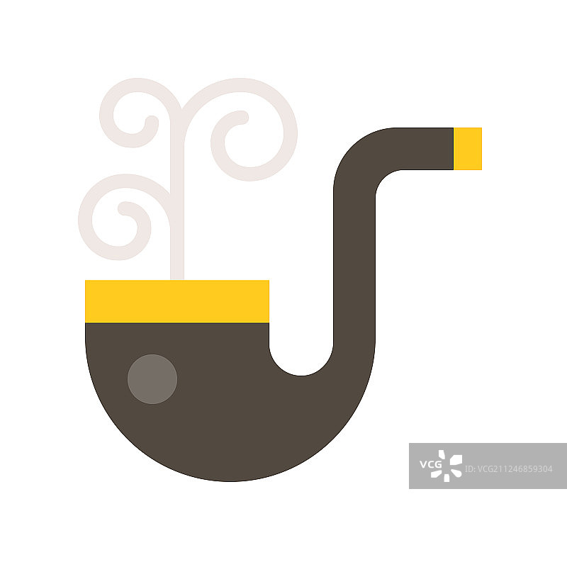 圣帕特里克节扁平图标烟斗图片素材