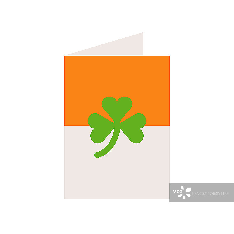 圣帕特里克节贺卡扁平图标图片素材