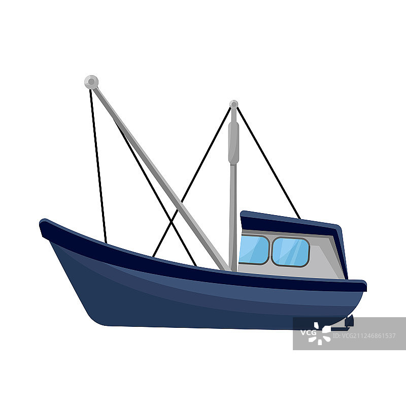 渔业和拖网渔船的logo设计图片素材
