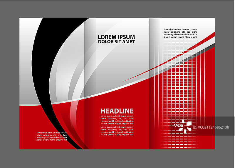 多用途三折宣传册和目录图片素材