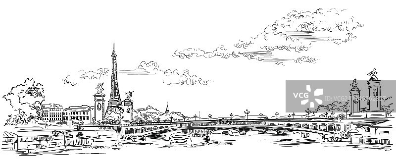 手绘巴黎4图片素材