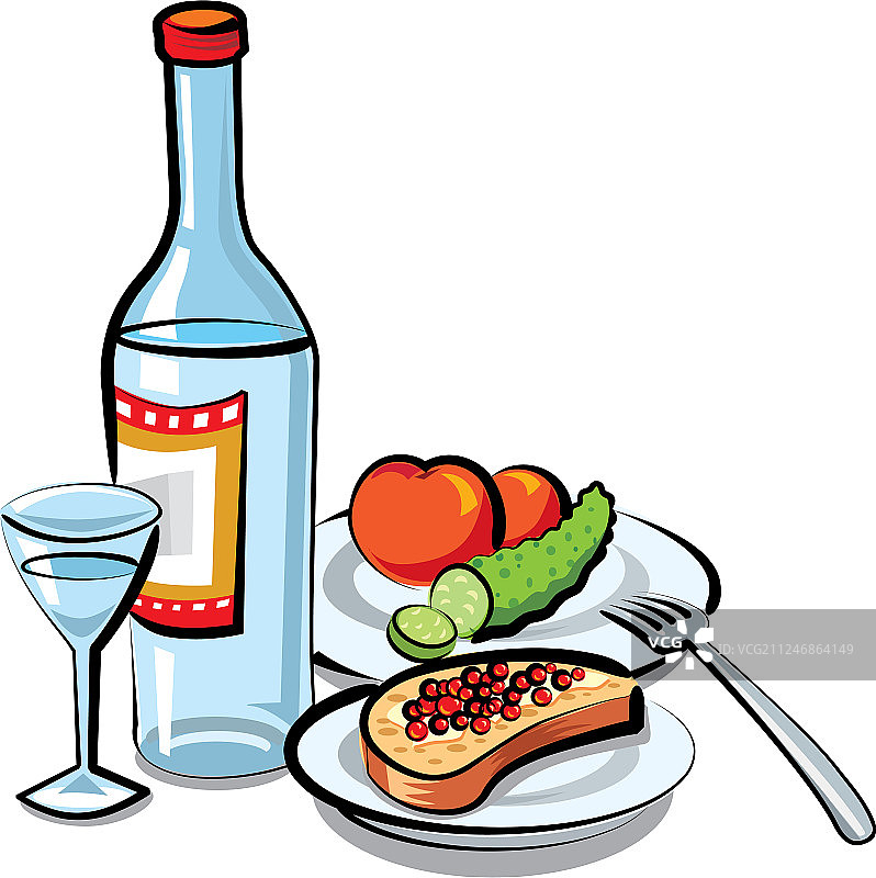 俄罗斯伏特加酒瓶图片素材