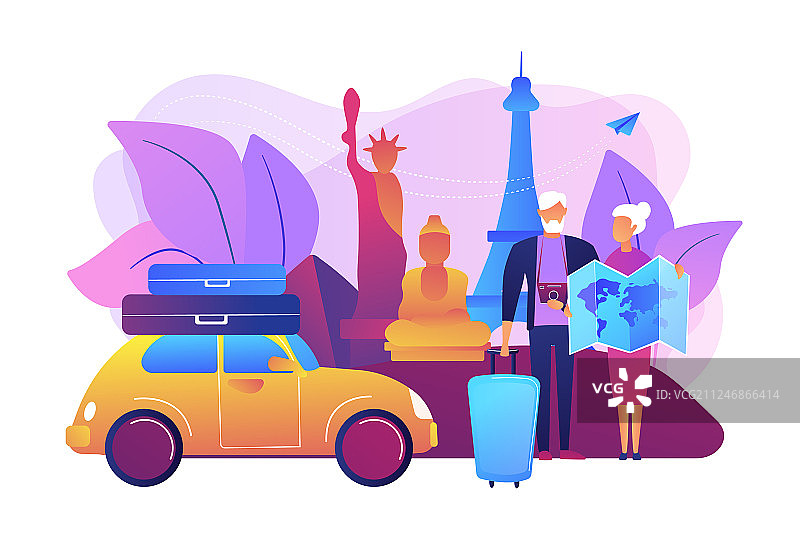 退休旅行概念图片素材