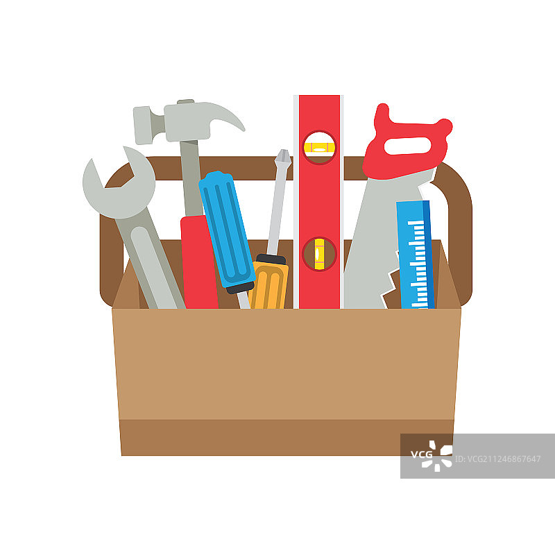 装满工具的工具箱图片素材