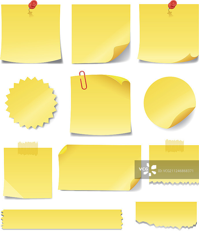 黄色便利贴图片素材