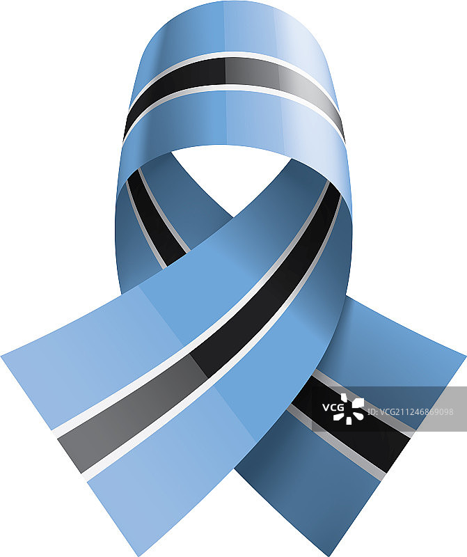 博茨瓦纳国旗上有白色图片素材