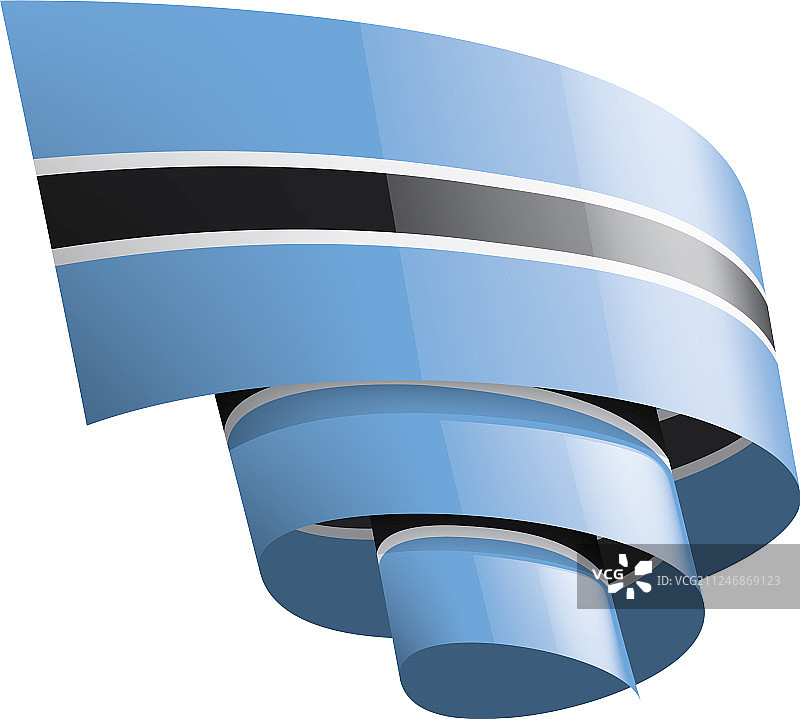 博茨瓦纳国旗上有白色图片素材