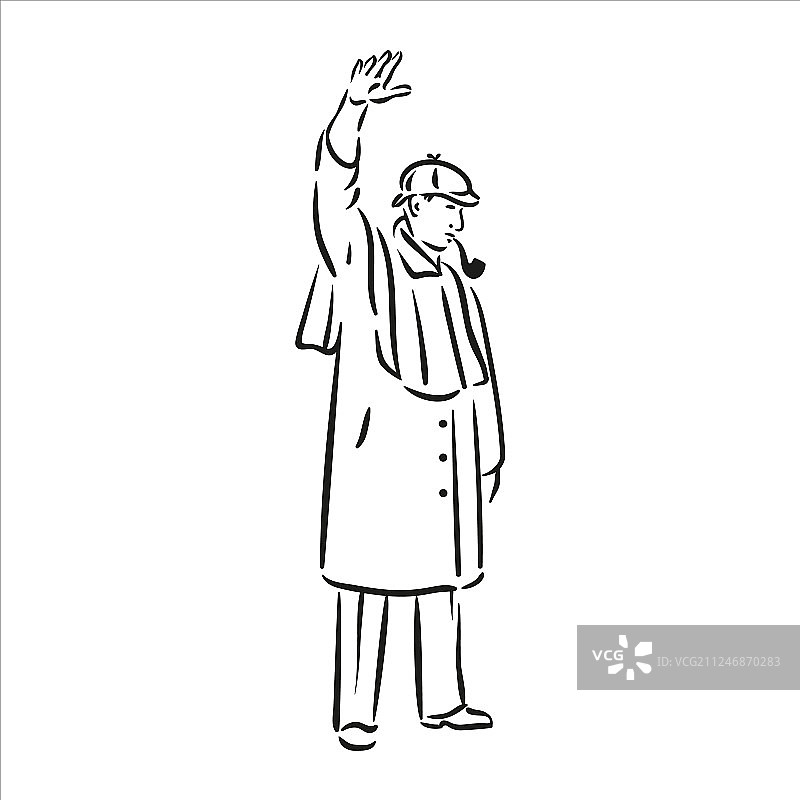 黑色夏洛克·福尔摩斯图片素材