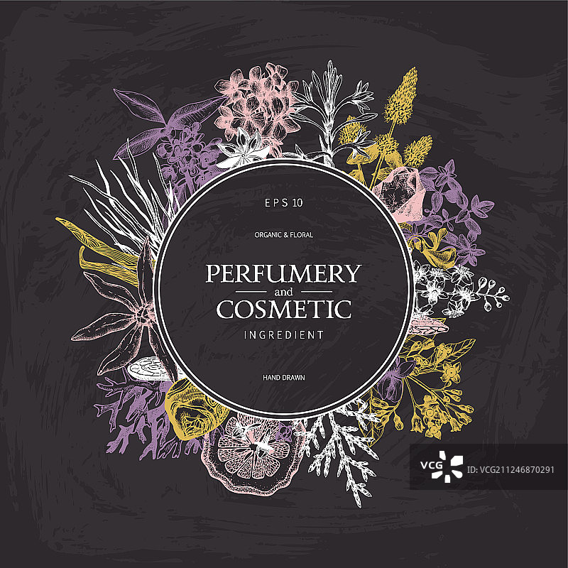 复古香水化妆品套装图片素材