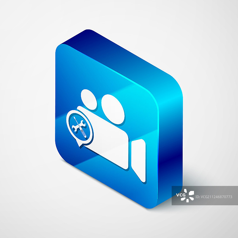 2.5D带螺丝刀和扳手的摄像机图片素材