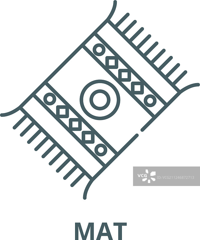 垫子线性概念轮廓标志图片素材