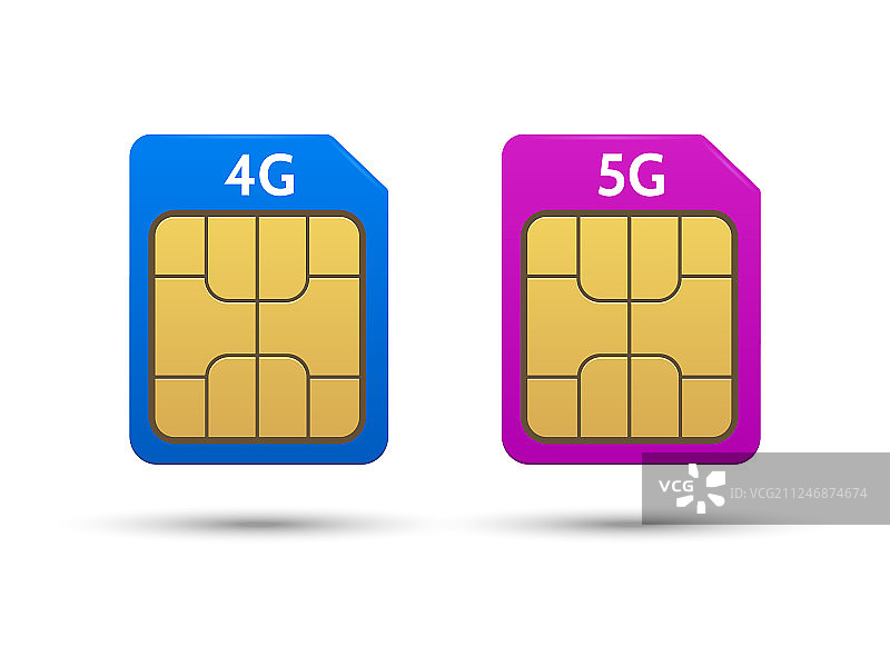 Sim卡4g和5g图片素材