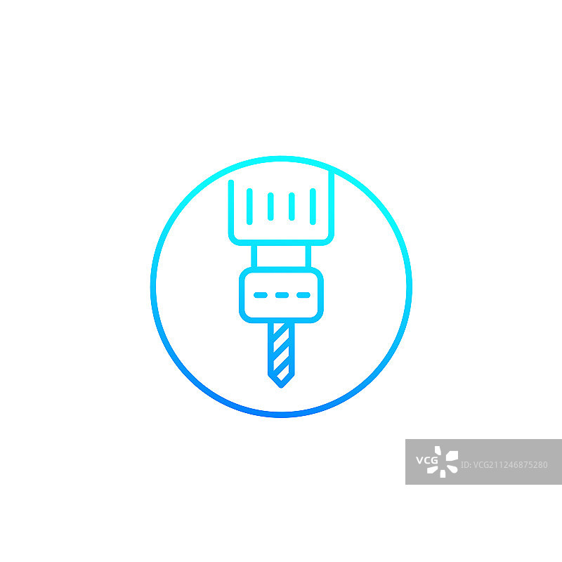 铣床线条图标图片素材