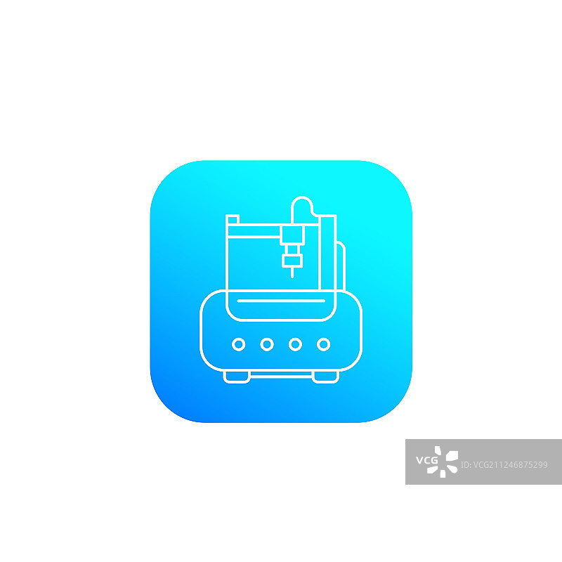 数控铣床工具线性图标图片素材