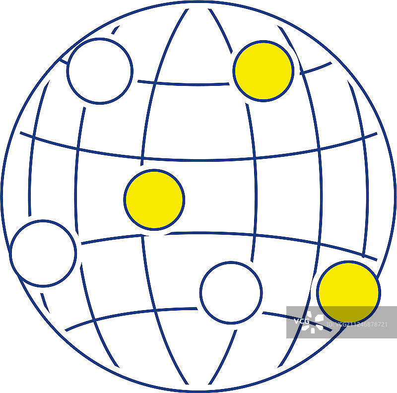 地球连接点图标图片素材