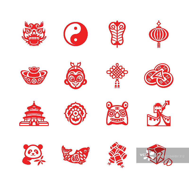 中国风微系列图标图片素材