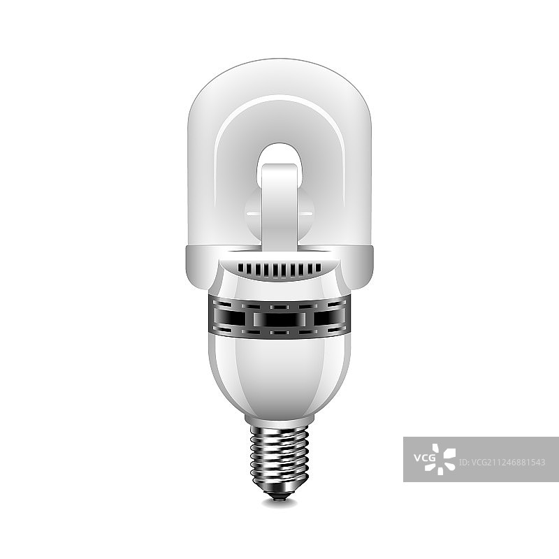 白色背景下的感应灯泡图片素材