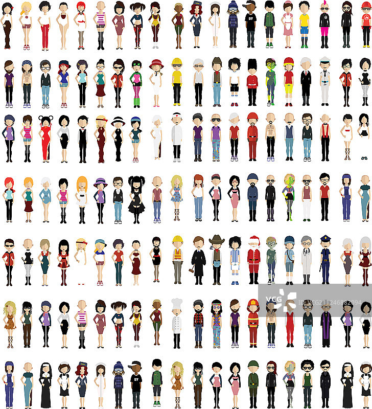 设置多彩的角色图片素材