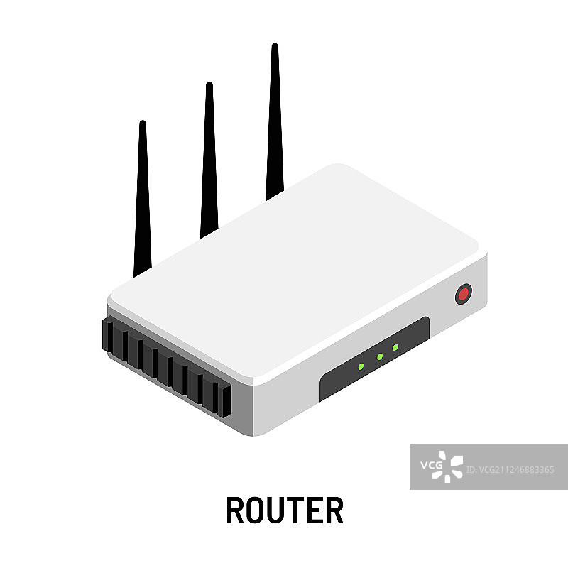隔离的Wi-Fi无线以太网调制解调器图片素材