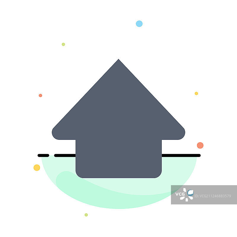 箭头向上上传抽象扁平风格图标模板图片素材