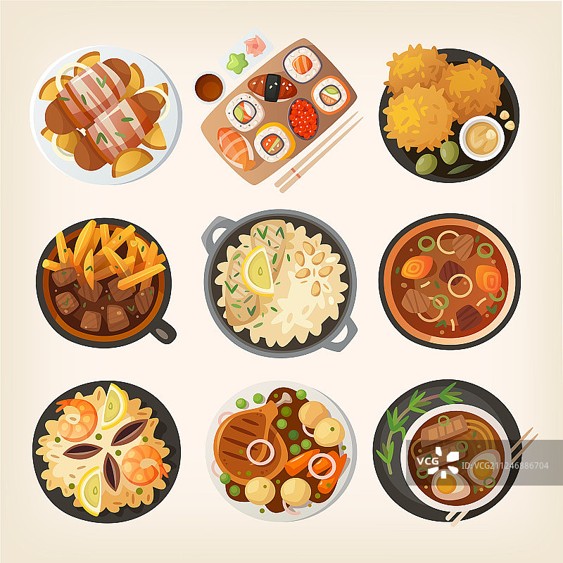 世界美食盛宴图片素材