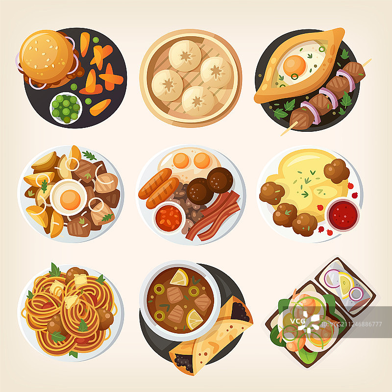 世界美食盛宴图片素材