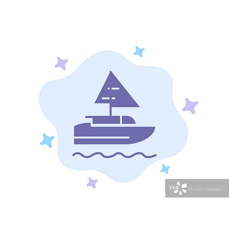 抽象背景上的印度船舶蓝色图标图片素材