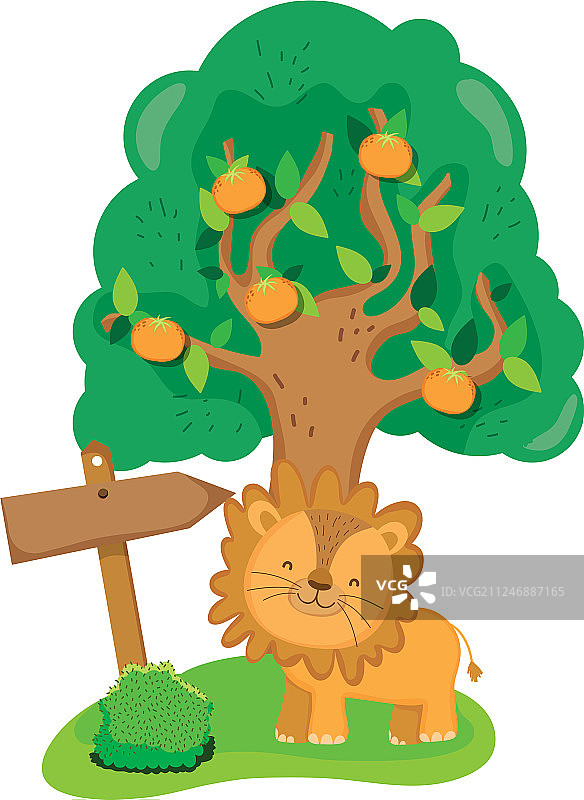 可爱的小狮子角色图片素材