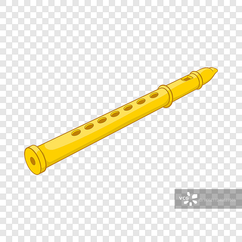 卡通风格长笛图标图片素材