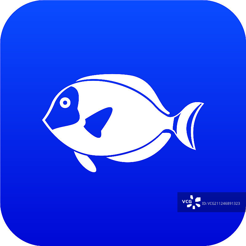 蓝色的数字鳞鲀图标图片素材