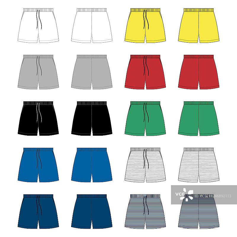 运动短裤裤子设计模板图片素材