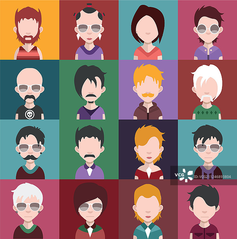 设置多彩的角色图片素材