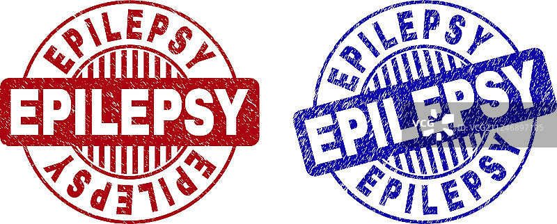癫痫症纹理圆形印章图案图片素材