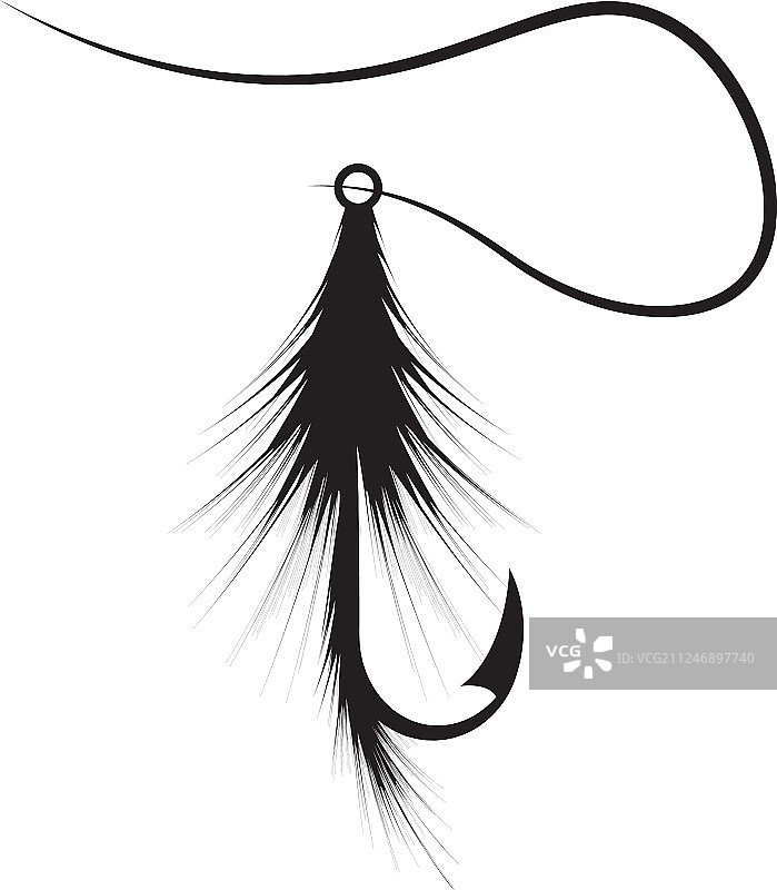 鱼钩鱼饵设计模板图片素材