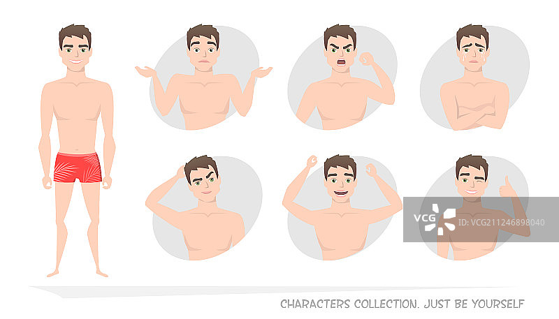 年轻人的情感和手势合集图片素材