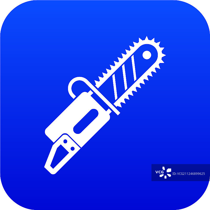蓝色电锯图标图片素材