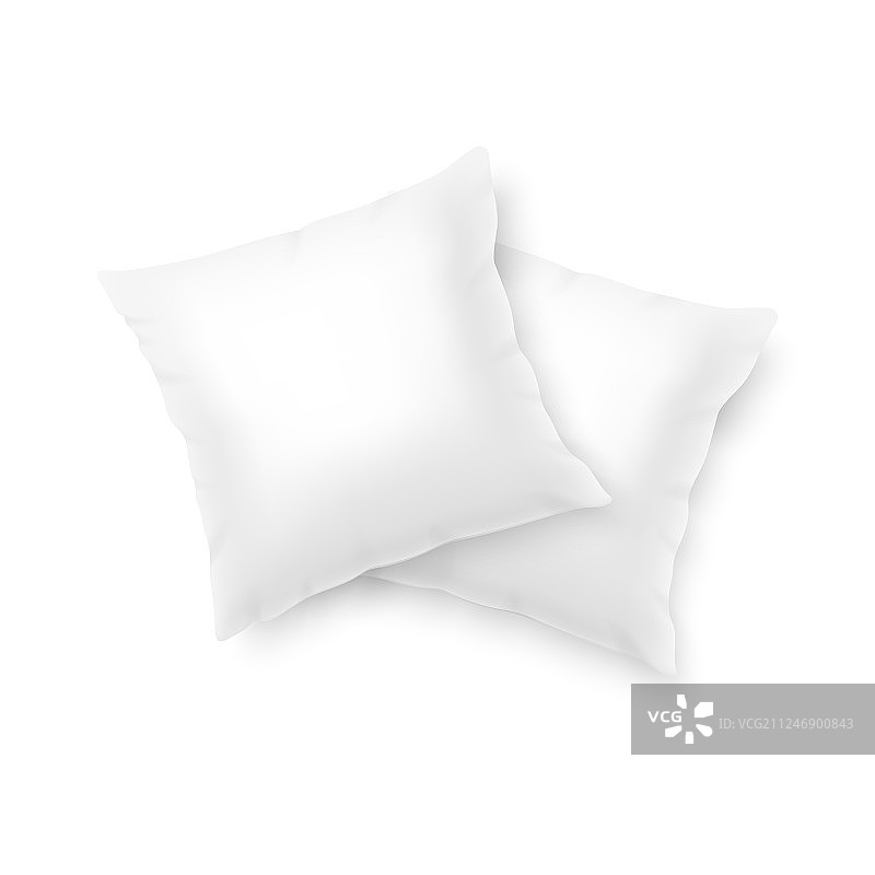 3D写实渲染：两个正方形空白白色块图片素材