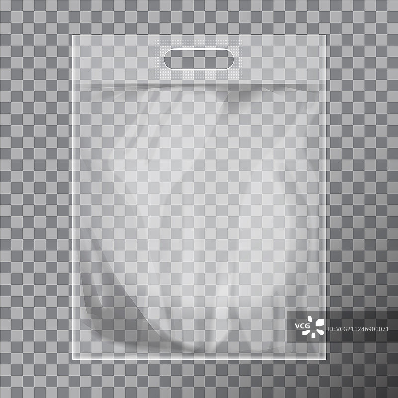 透明空白塑料袋样机图片素材