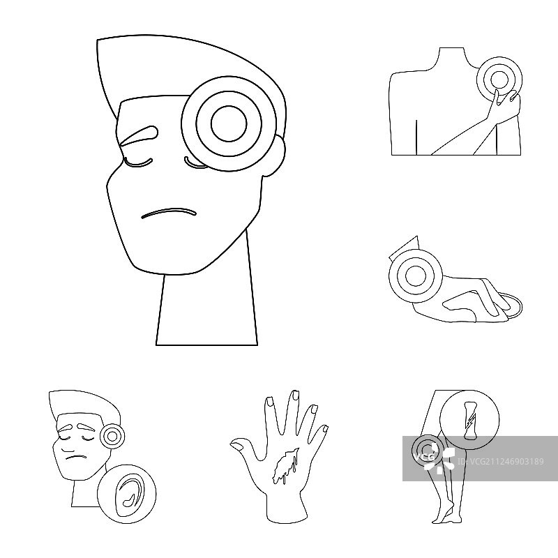 骨骼和炎症图标图片素材