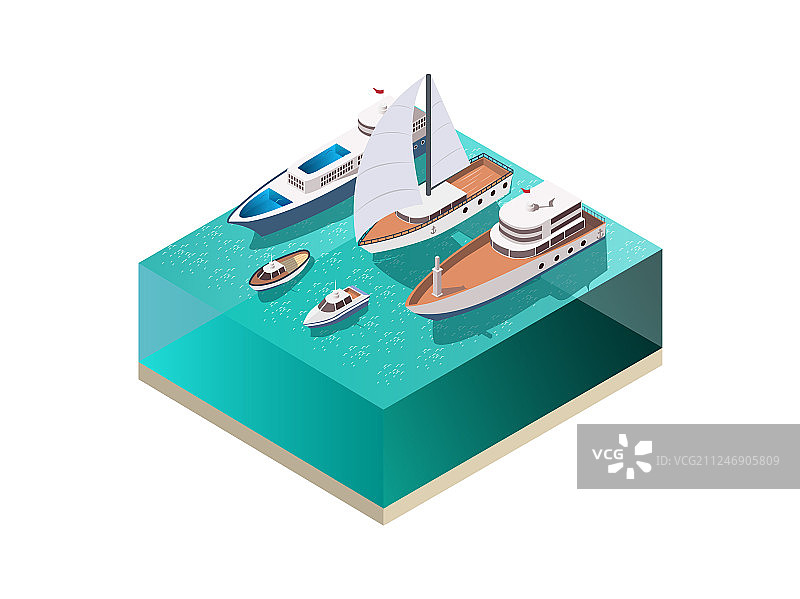 水容器2.5D组合图片素材