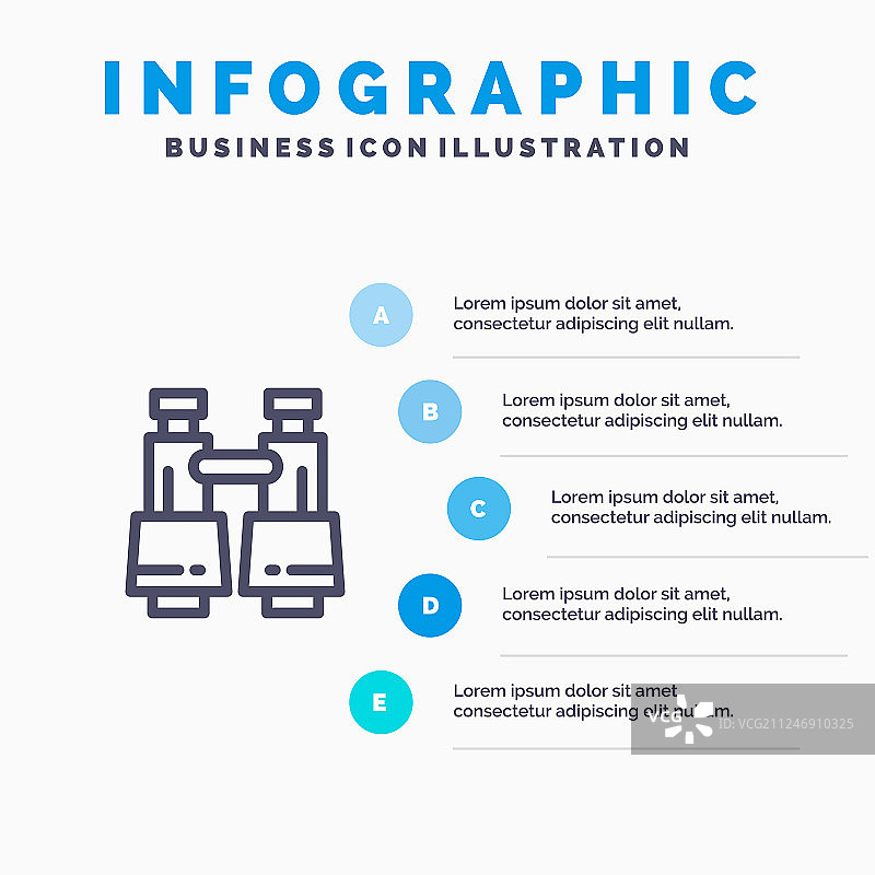 蓝色双筒望远镜视野搜索图片素材