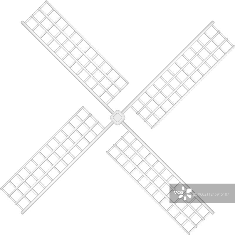 白色设计的木制风车图片素材