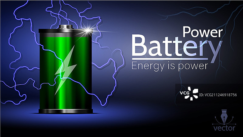 美丽的广告绿色电池图片素材