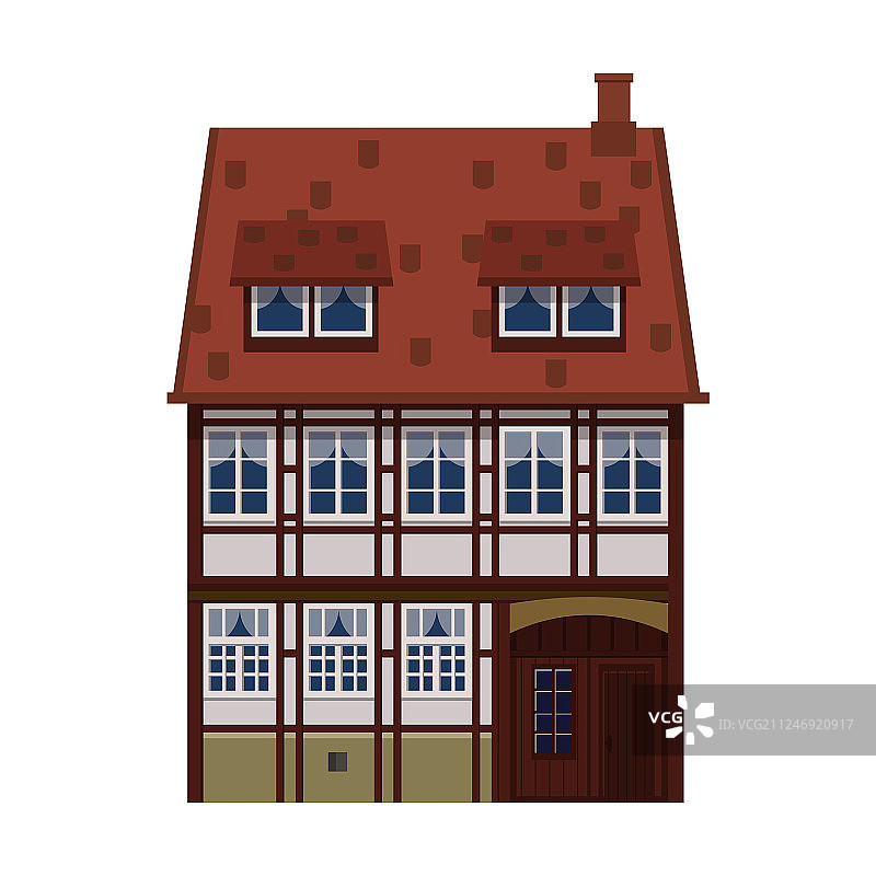 欧洲老住宅建筑外观图片素材