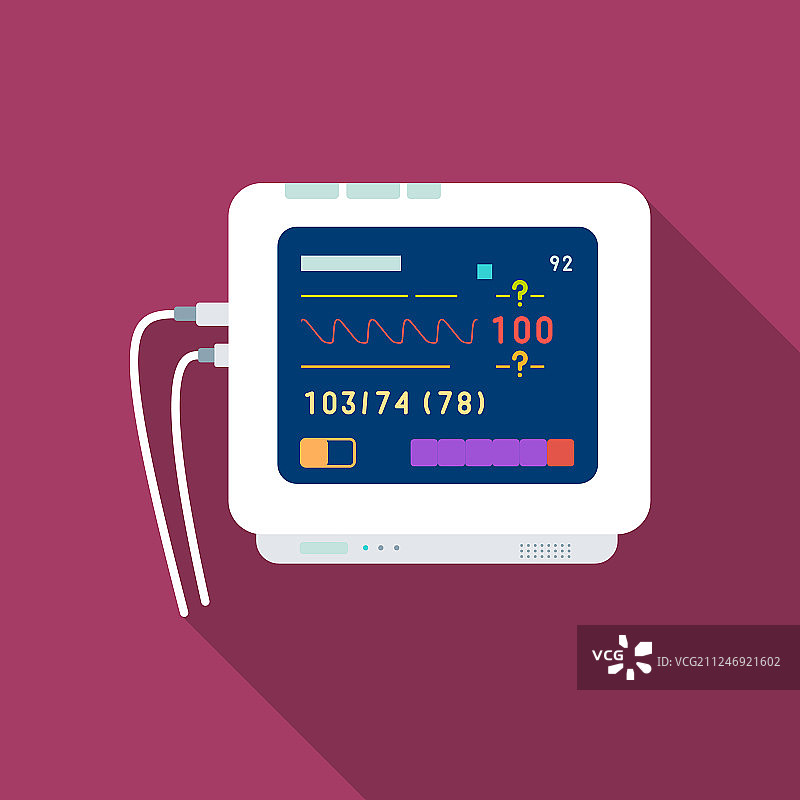 心电图机图标，来自单一医学图标图片素材