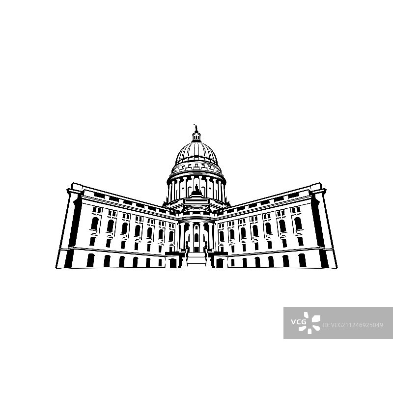 国会大厦Logo设计图片素材
