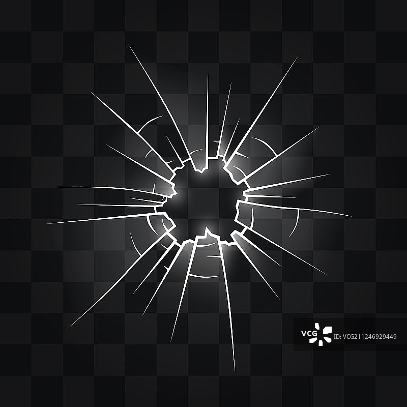 玻璃上的弹孔图片素材