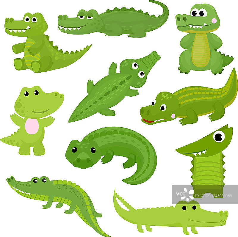鳄鱼卡通形象图片素材