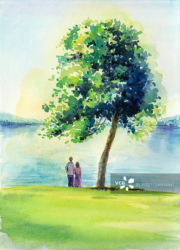 陪你一起看世界图片素材