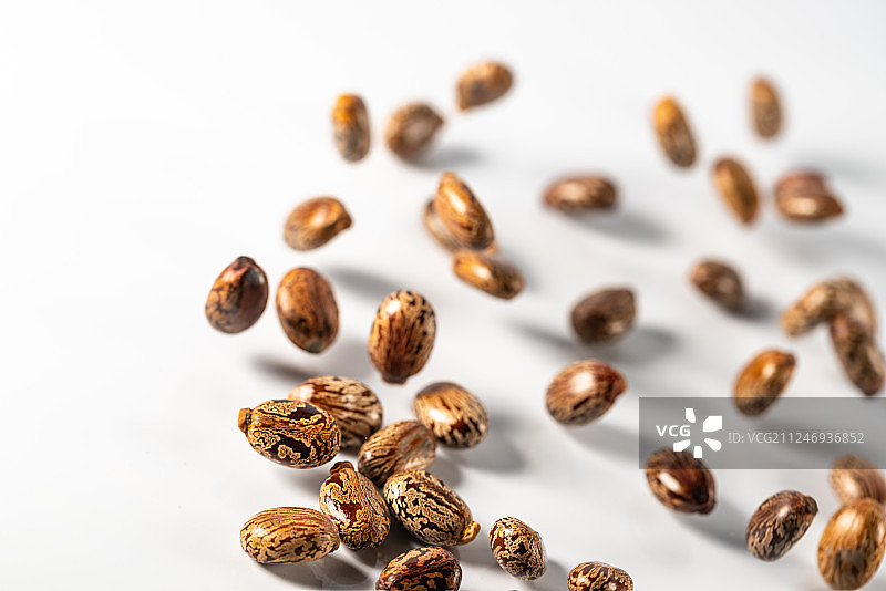 跳跃蓖麻子高速棚拍白底创意摄影广告素材图片素材